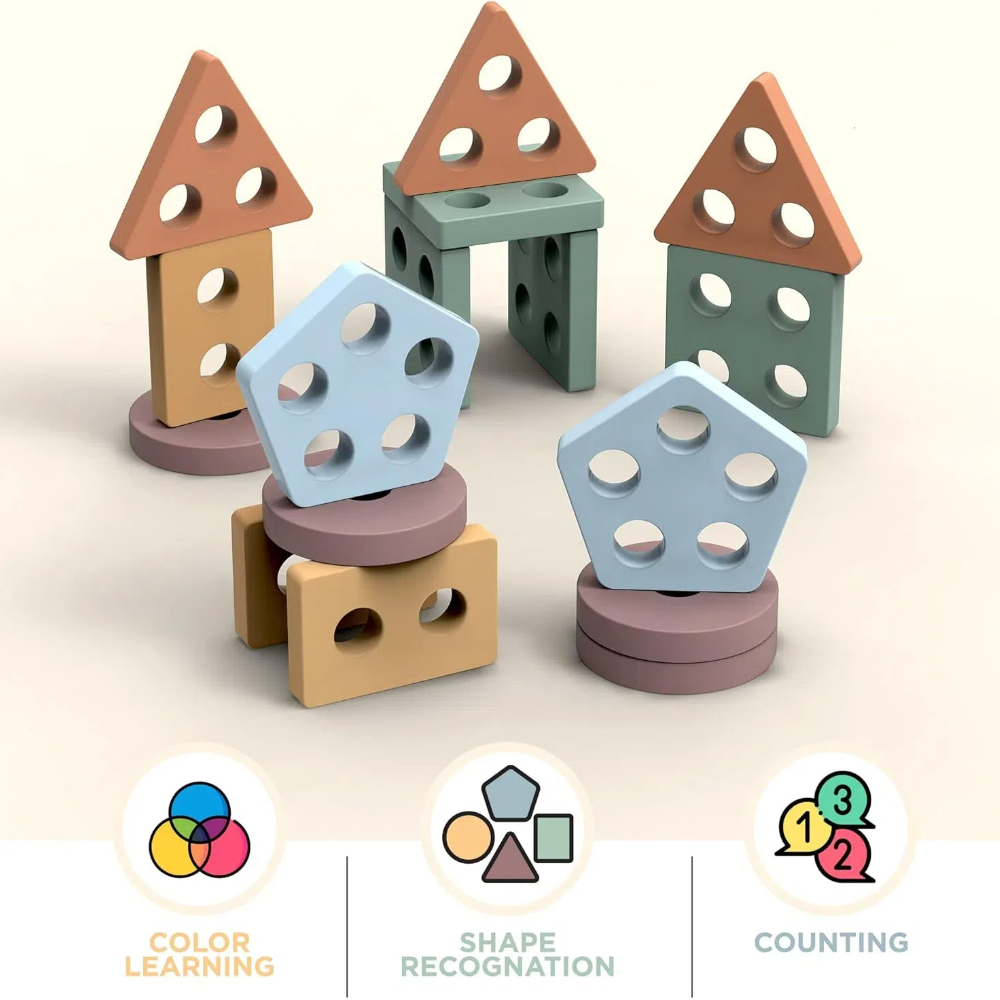 Montessori Toys For 18+ Months – Wooden Blocks Stacking recenzja i cena