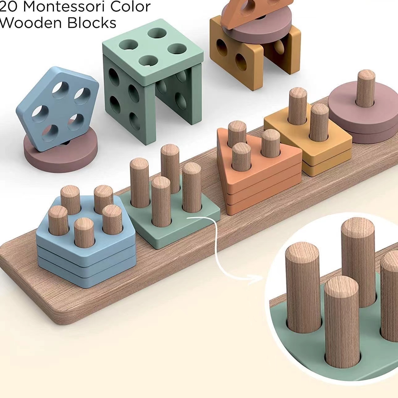 Montessori Toys For 18+ Months – Wooden Blocks Stacking recenzja i cena