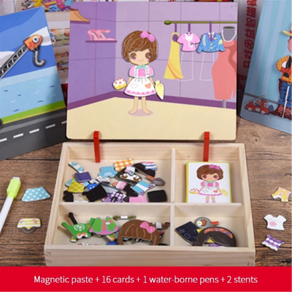Wood Magnetic 3D Puzzles with  – Kids Toys Drawing Easy recenzja i cena