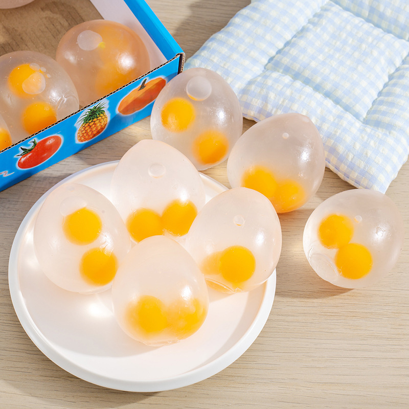 Transparent Yellow Egg Pinch T – Kids Toys Play Egg recenzja i cena
