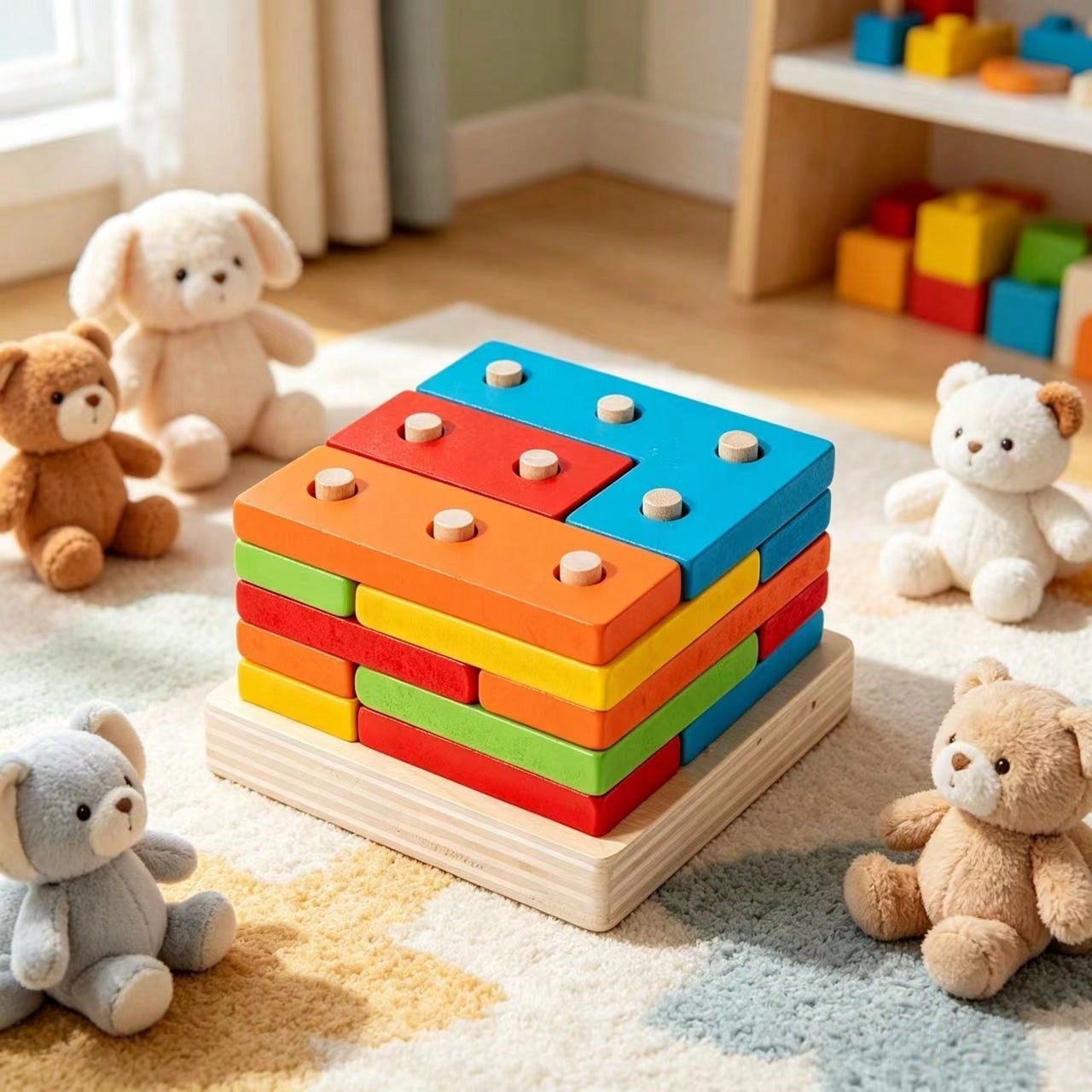 Montessori Toys For 1 2 Year O – Wooden Blocks Stacking recenzja i cena