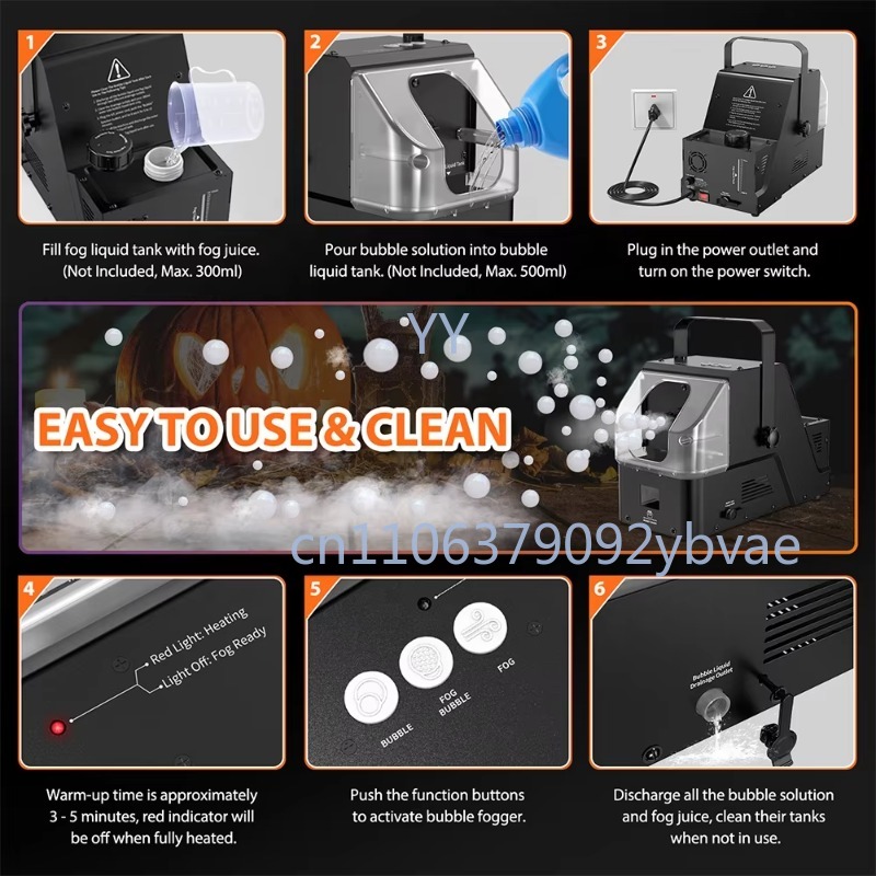 450W 3 in 1 Fog Bubble Smoke M – Bubble Machine Outdoor recenzja i cena
